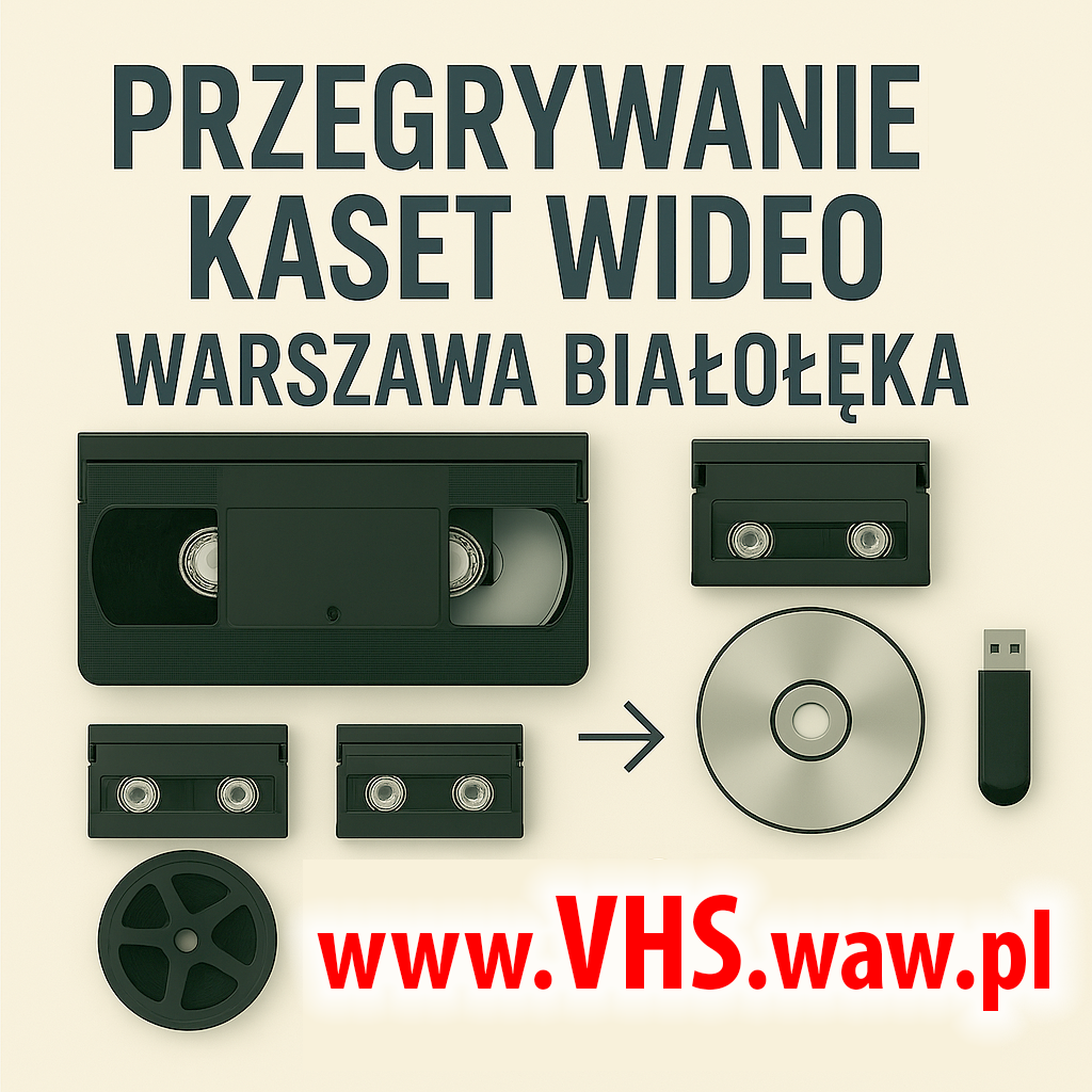 Przegrywanie kaset wideo VHS na pendrive Warszawa Białołęka